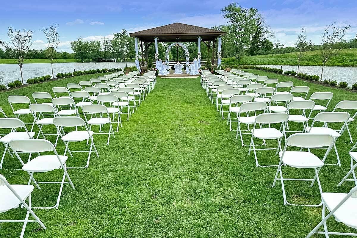 Outdoor banquet area