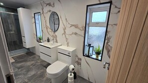 Hair dryer, towels