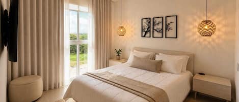 2 habitaciones, tabla de planchar con plancha, internet y ropa de cama