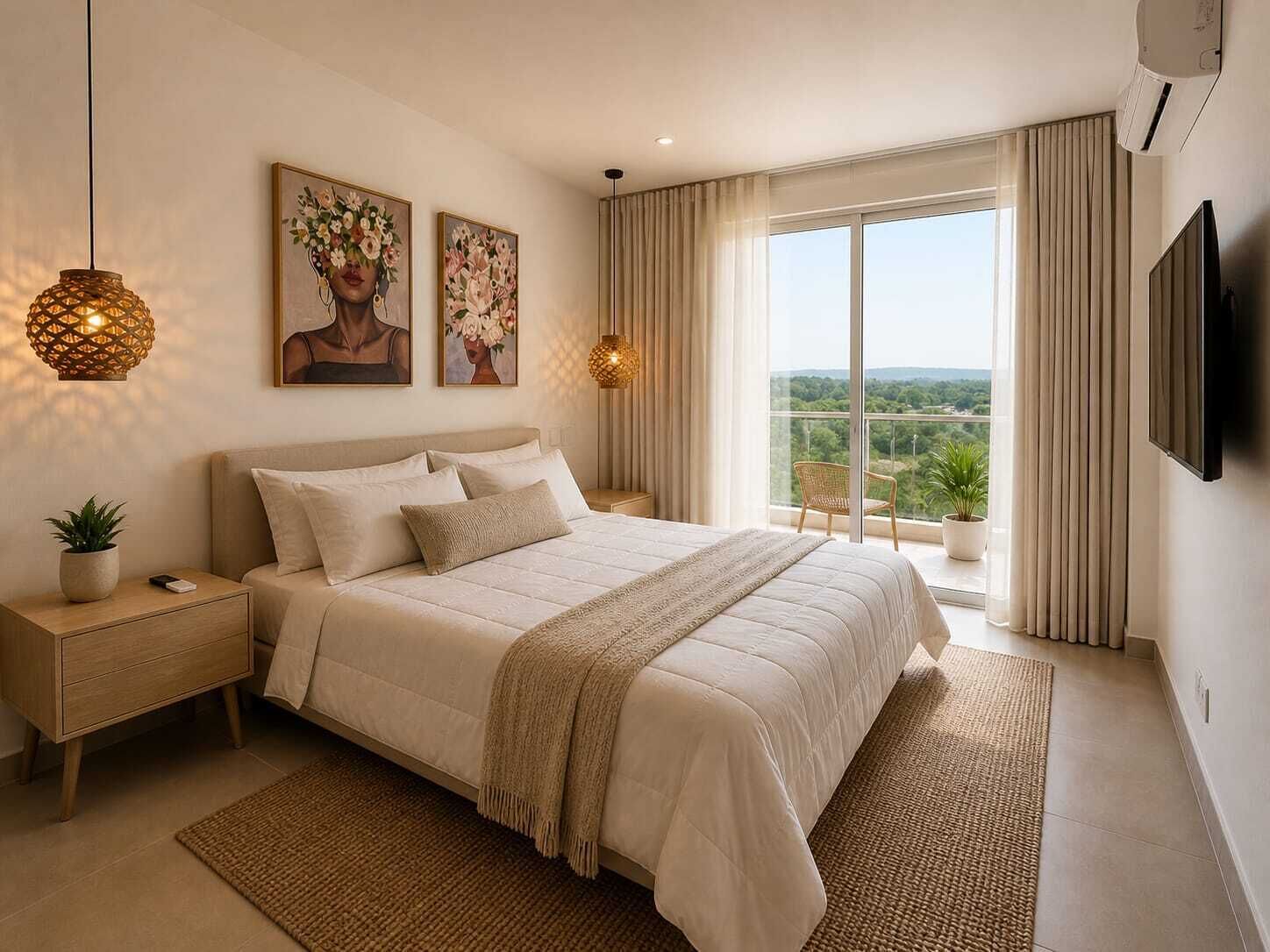 2 habitaciones, tabla de planchar con plancha, internet y ropa de cama 