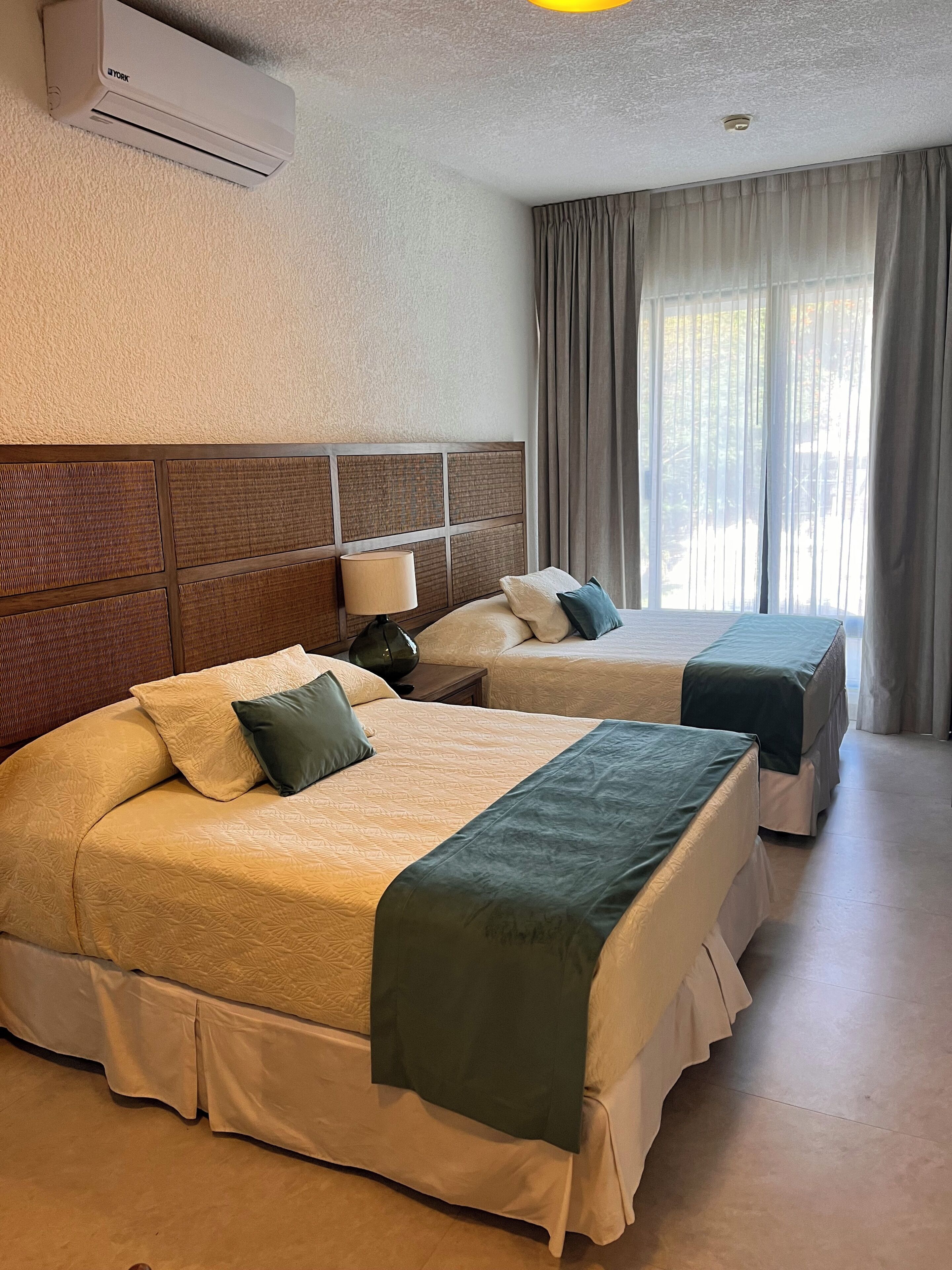 In-room safe, desk, laptop workspace, blackout curtains