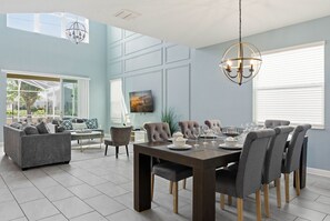 House (5 Bedrooms) | Dining room - 5BR Family Home, Pool, Theme Beds, Space, Location (Kissimmee)
