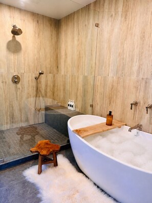Shower, hair dryer, towels - Private Ojai Hillside Retreat with Pool & Views (Ojai)