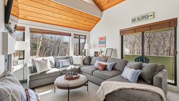 TV, fireplace, offices