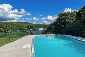 Pool - Serene Waterfront Home with In-Ground Pool, River Views, Spacious Deck, & Grill (Winterport)