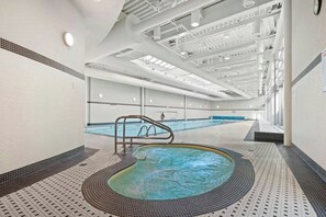 Indoor pool - FIFA World Cup Condo With Pool, Gym, and Hottub | Steps to BC Place | Sleeps 4 (Vancouver)