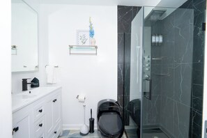 Bathroom - Spacious 3BR condo in Alexandria w/ 100" TV and free parking (Alexandria)