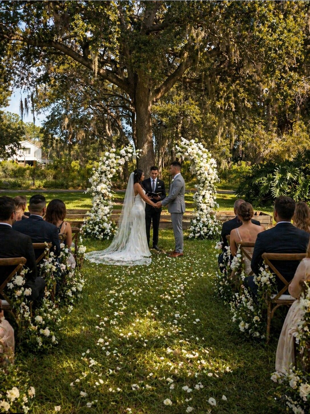 Outdoor banquet area