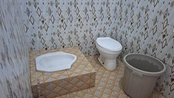 Chambre supérieure double, vue sur la mer | Salle de bain