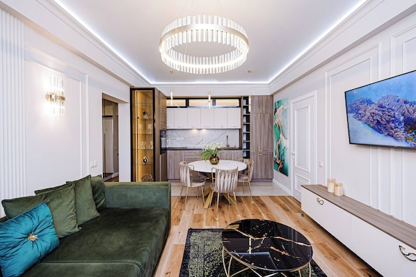 Apartment, 2 Bedrooms, Accessible | Living room - Oasis Premium-inn 2BD Flat (Chișinău)