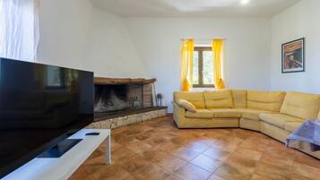 TV, caminetto