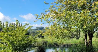 Cute cottage in peaceful countryside over looking river