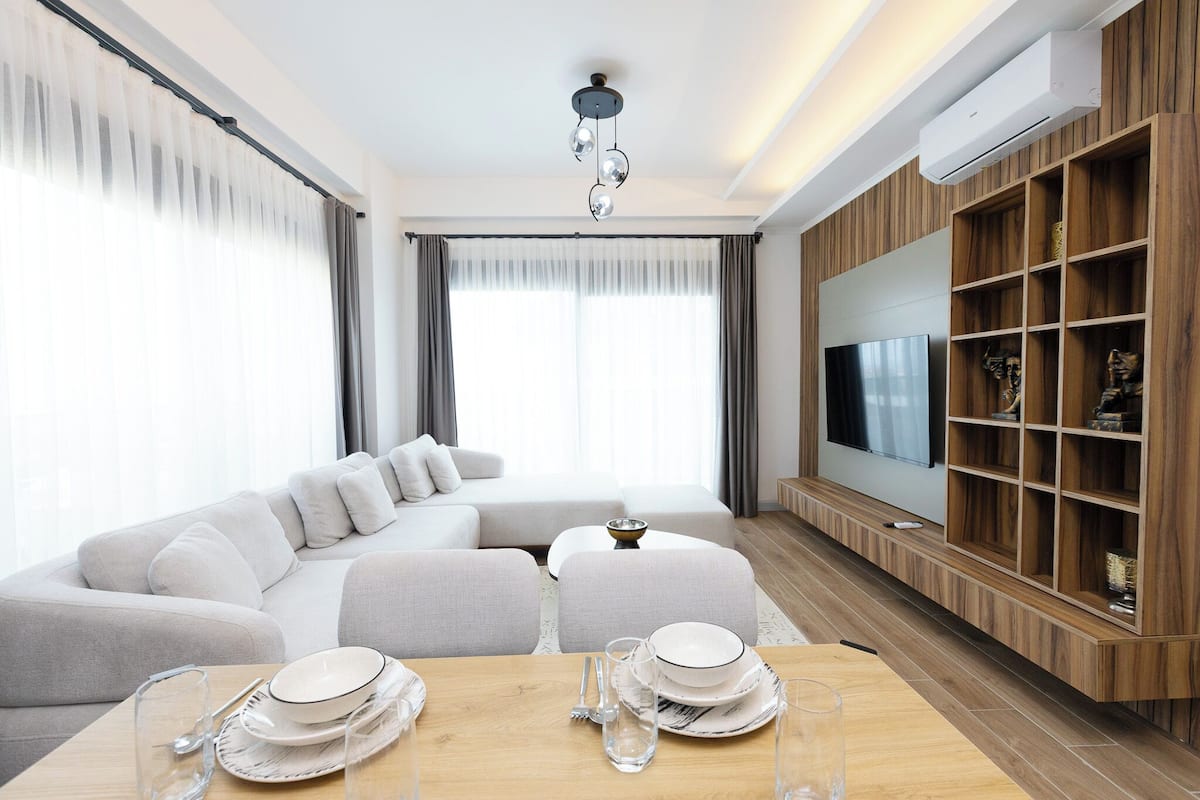 Premium-Apartment, Nichtraucher, Balkon | Wohnbereich