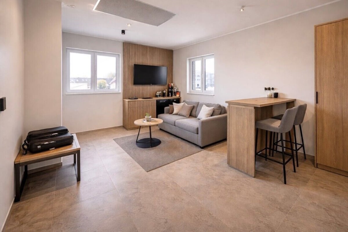 Studio Deluxe, bếp | Khu phòng khách