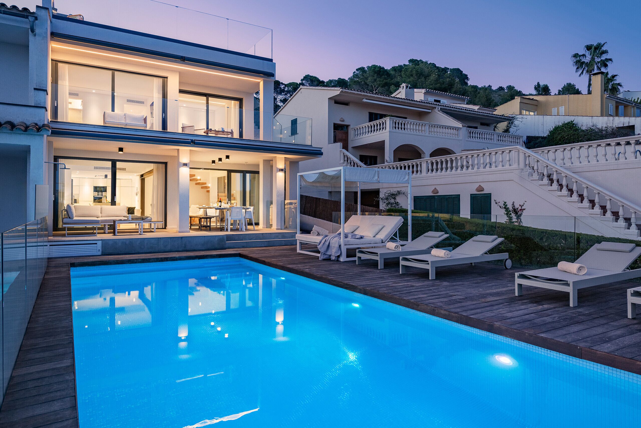 A heated pool