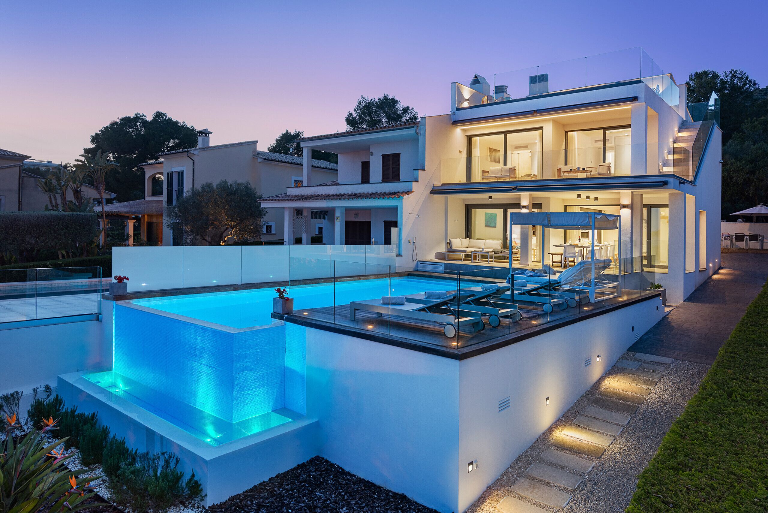 A heated pool