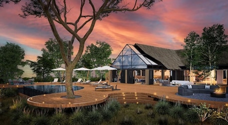 Outdoor pool. Honeyguide Conservation Lodge