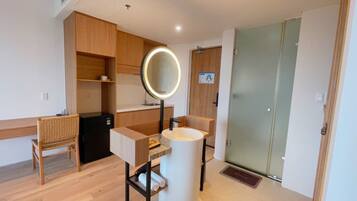 Junior Condo, Balcony, Resort View | Bathroom | Rainfall showerhead, free toiletries, children's robes, slippers
