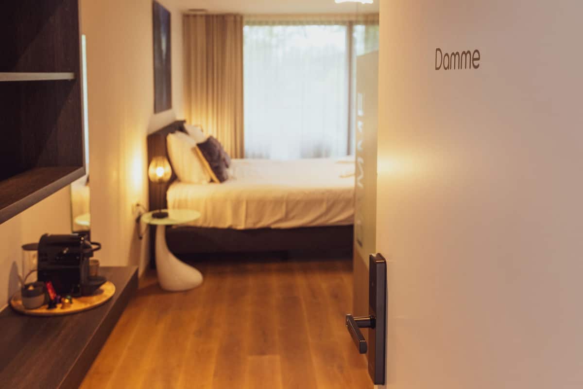 Deluxe Double Room, 1 Katil Raja (King), Garden View | Bar mini, peti besi dalam bilik, meja, ruang kerja komputer riba 