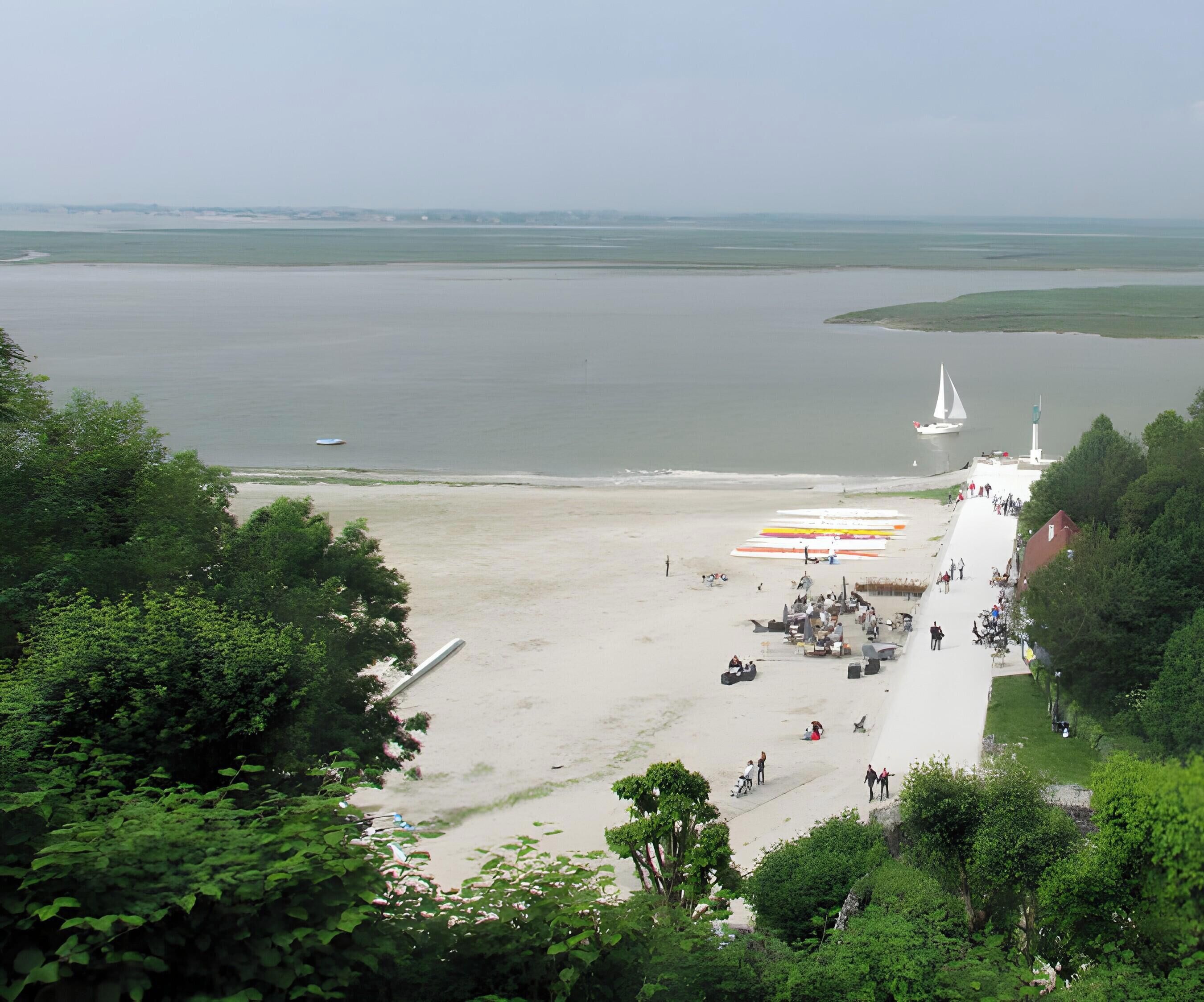 Vlak bij het strand