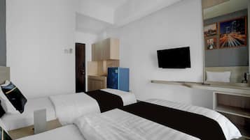 Kamar Twin Deluks | Wi-Fi gratis dan seprai linen