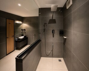 Deluxe Double Room, City View | Bathroom | Shower, hair dryer, towels, soap - Grand Continent - Rameswaram (Rameswaram)