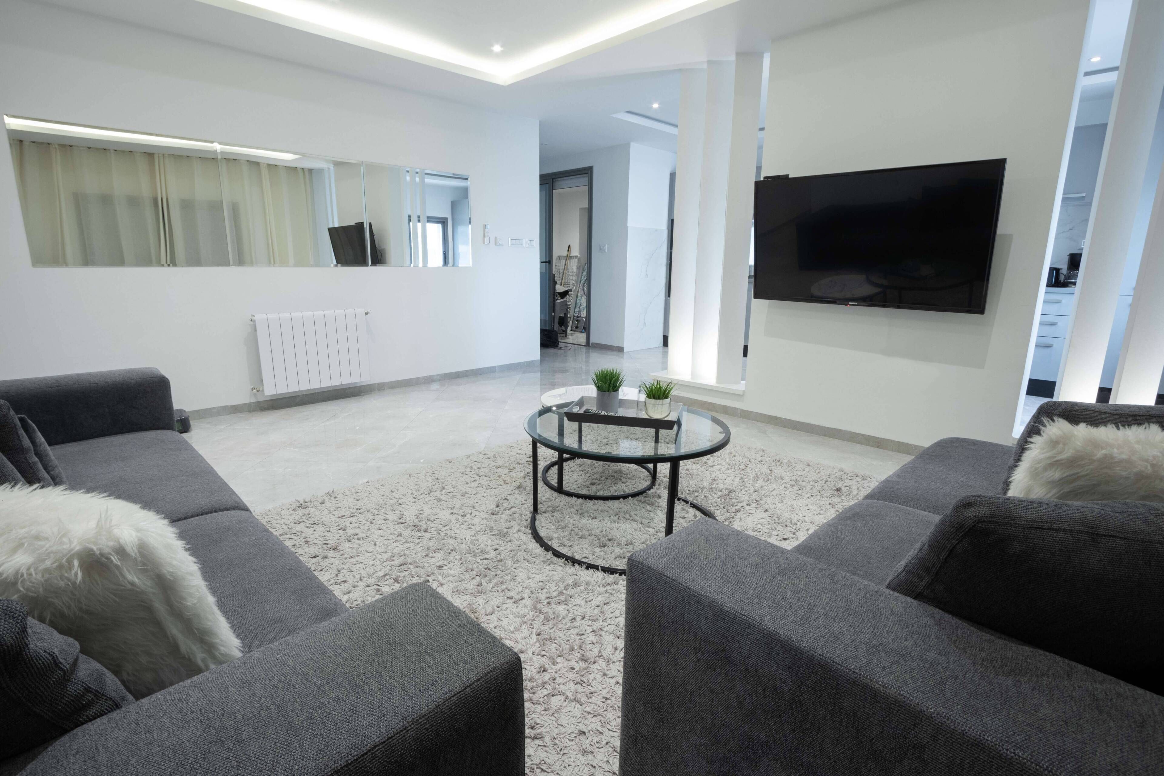 Deluxe-Apartment, Stadtblick | Wohnbereich