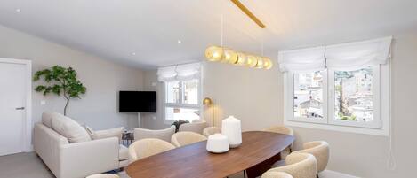 Apartment (4 Bedrooms) | Living area | 55-inch Smart TV with satellite channels