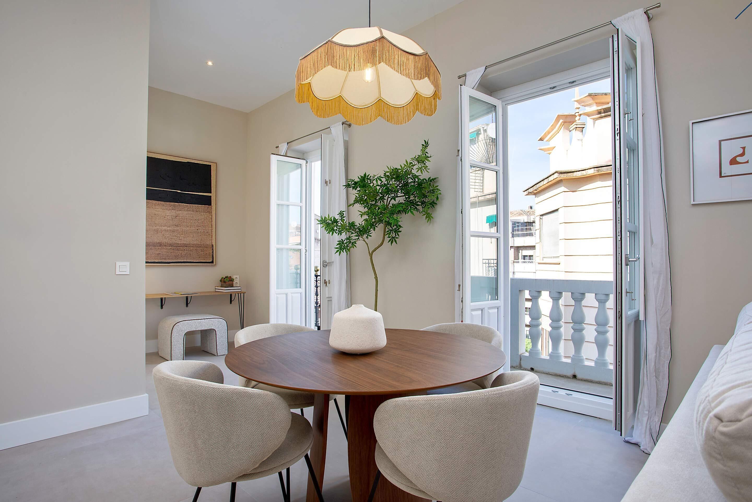 Apartment (1 Bedroom) | Living area | 55-inch Smart TV with satellite channels