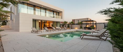 A heated pool