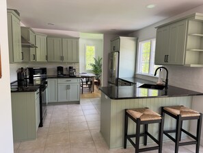 Private kitchen - Beautiful Home Quiet family neighborhood with Heated pool (Hampton Bays)