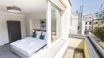Apartment, Balkon | Bügeleisen/Bügelbrett, kostenloses WLAN