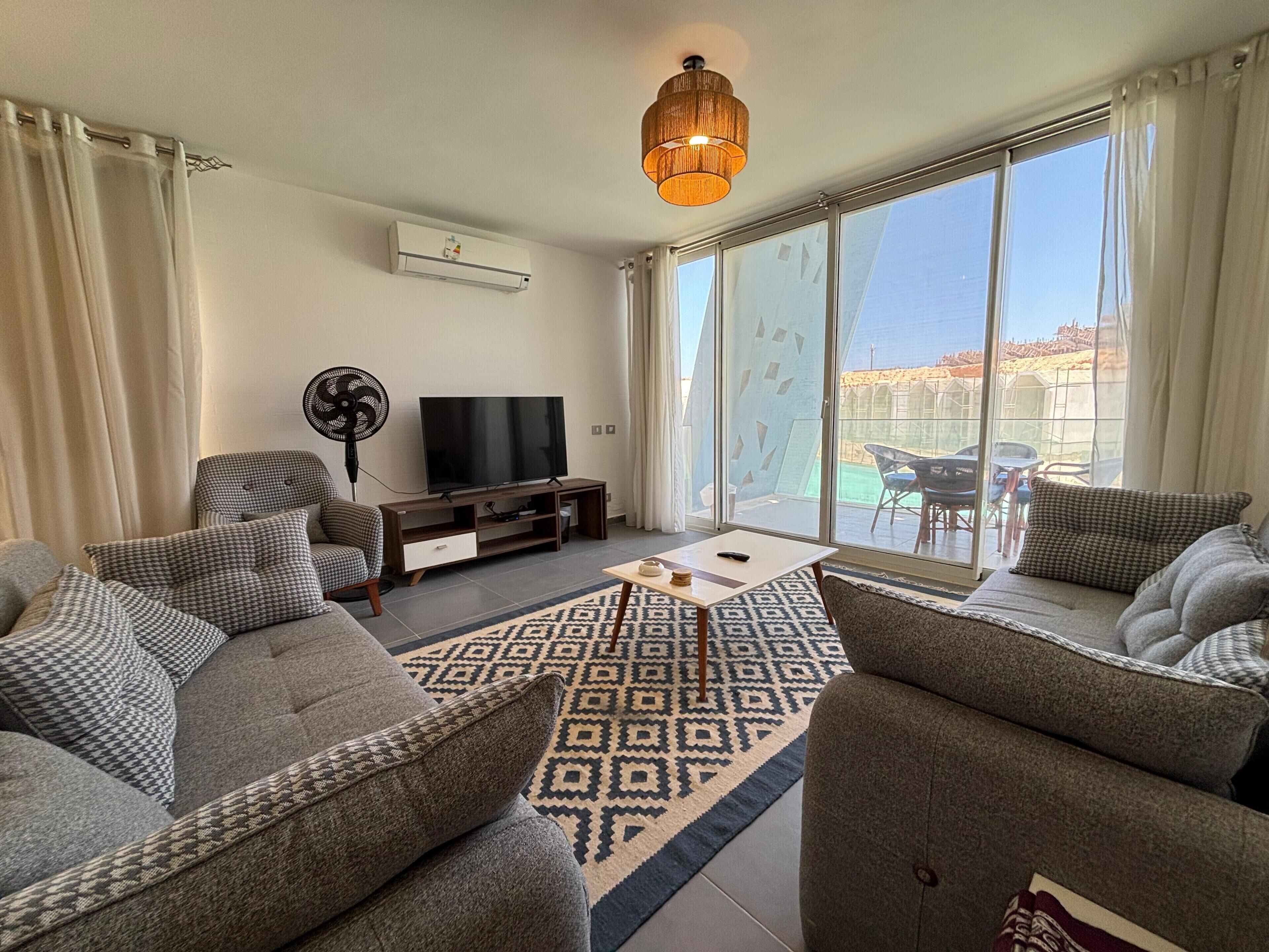 Chalet, 3 habitaciones, vista a la laguna | Área de sala de estar