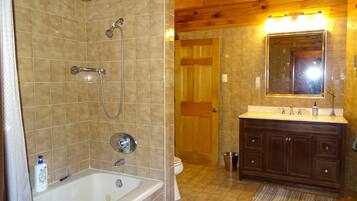 Shower, towels, shampoo