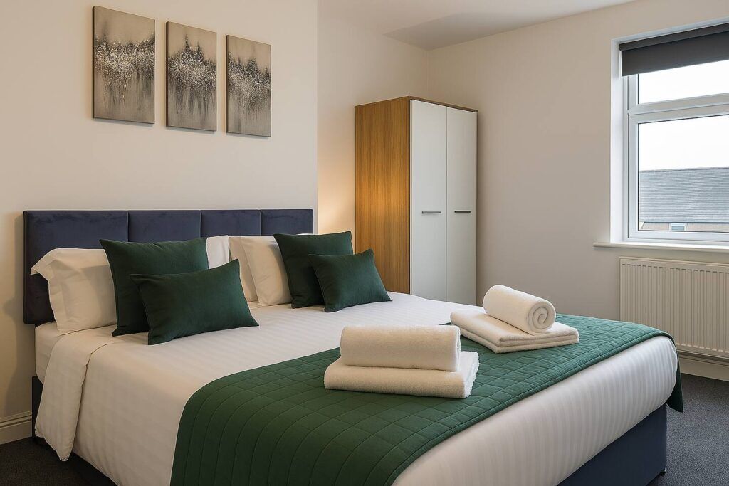 Appartement Majestueux, vue ville | Bureau, espace de travail pour ordinateur portable