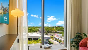 Apartment, 2 Bedrooms, City View | Living area | 50-inch Smart TV with cable channels