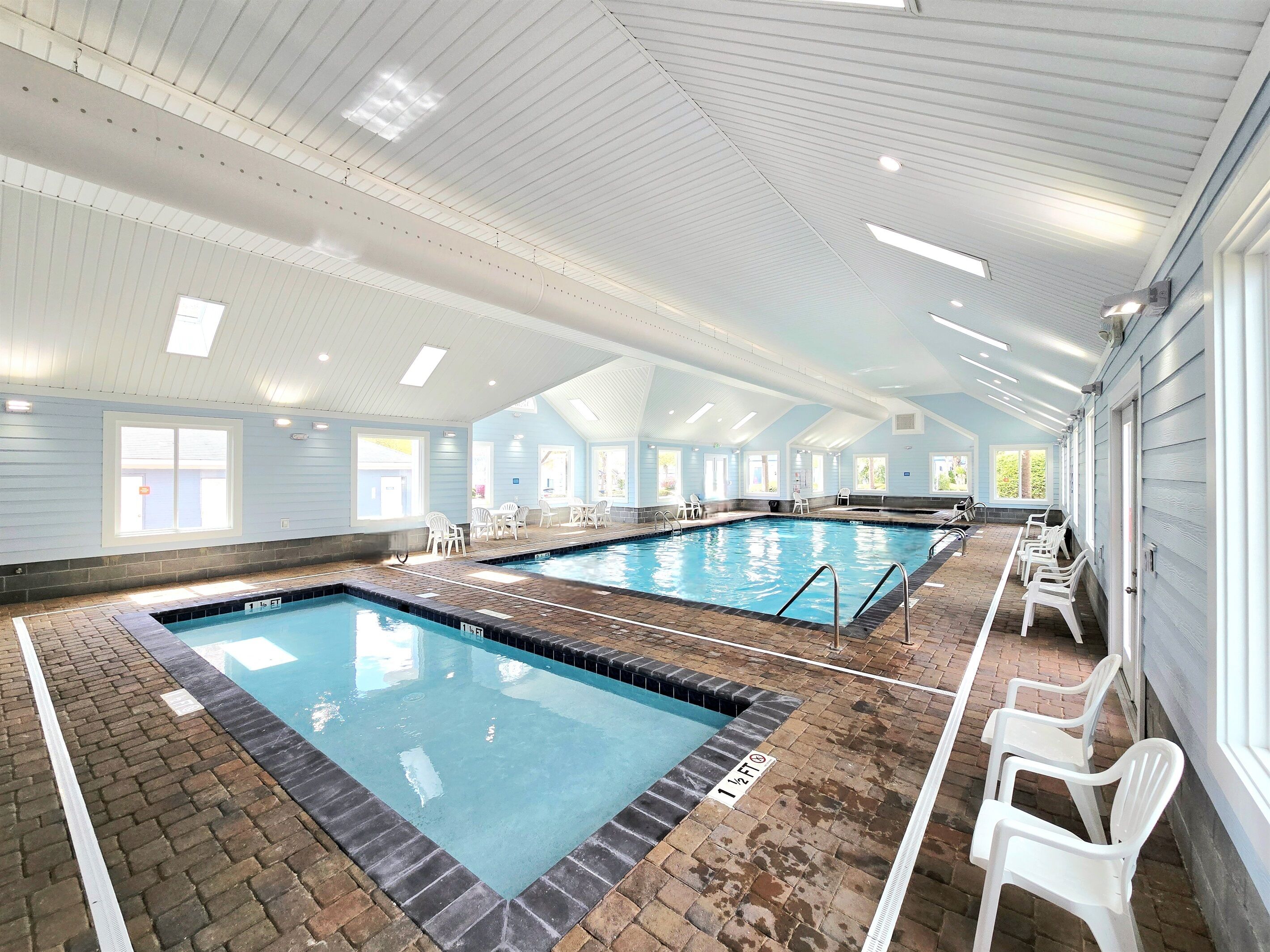 Indoor pool, a heated pool