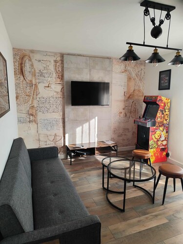 Appartement 3 chambres près du Palais avec vue sur la montagne, Wi-Fi et climatisation