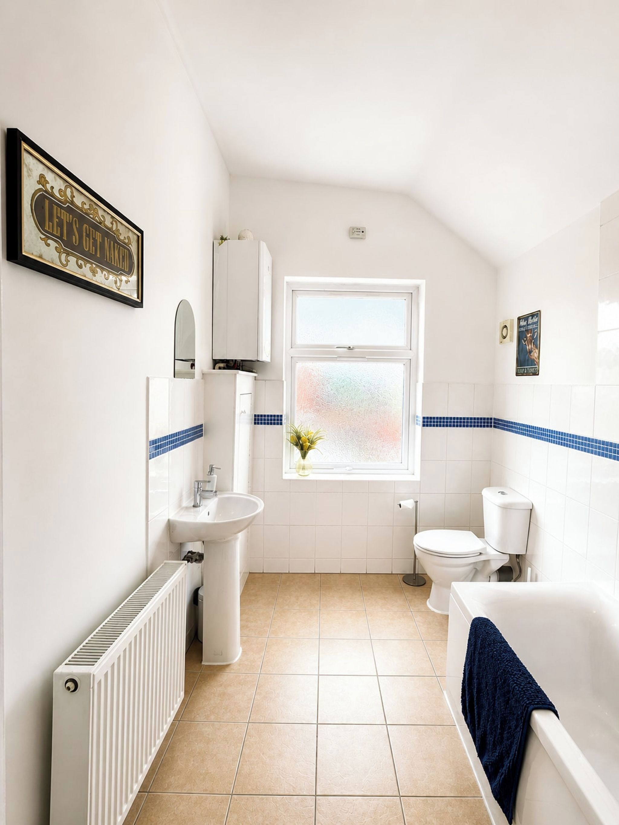 Hair dryer, towels