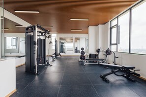 Fitness facility - Cozy 1 Bedroom in Westlands. City Views on 13th floor + Pool + Gym + Sofa-bed (Nairobi)
