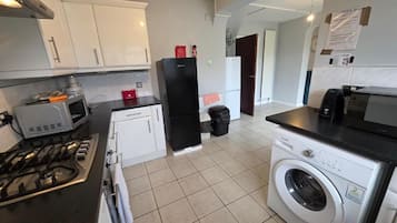 Shared fridge, microwave