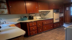 Private kitchen - Historic Bagnell Jailhouse Cabin • Osage River/Lake Ozark • 
Near Bagnell Dam (Bagnall)