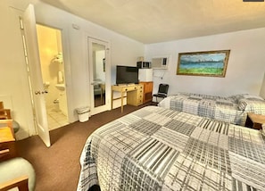 Double Room, 2 Queen Beds, Non Smoking | Desk, laptop workspace, free WiFi