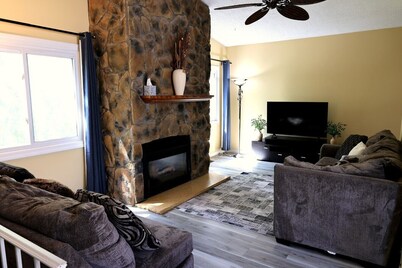 Serene & stylish living space.