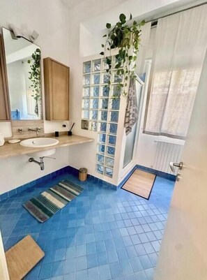 Shower, hair dryer, bidet, soap - Loft with private garden and parking space between city center and sea - Palermo (Palermo)