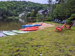 Beach - Cozy Pet Friendly 4 bedroom cottage with spa, pool, tennis, lake (Lac-Supérieur)