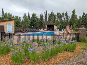 Pool - Cozy Pet Friendly 4 bedroom cottage with spa, pool, tennis, lake (Lac-Supérieur)