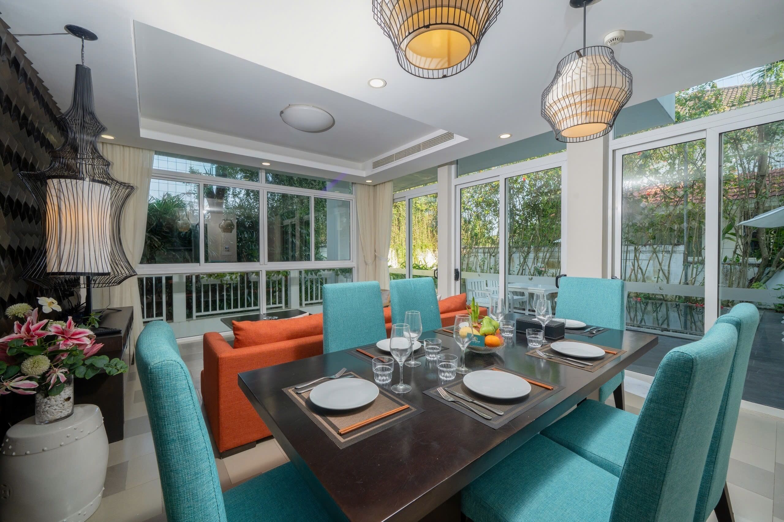 Villa, 4 Bedrooms, Private Pool, Beach View | Dining