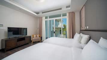 Villa, 4 Schlafzimmer, eigener Pool, Strandblick | Hochwertige Bettwaren, Daunenbettdecken, Select-Comfort-Betten