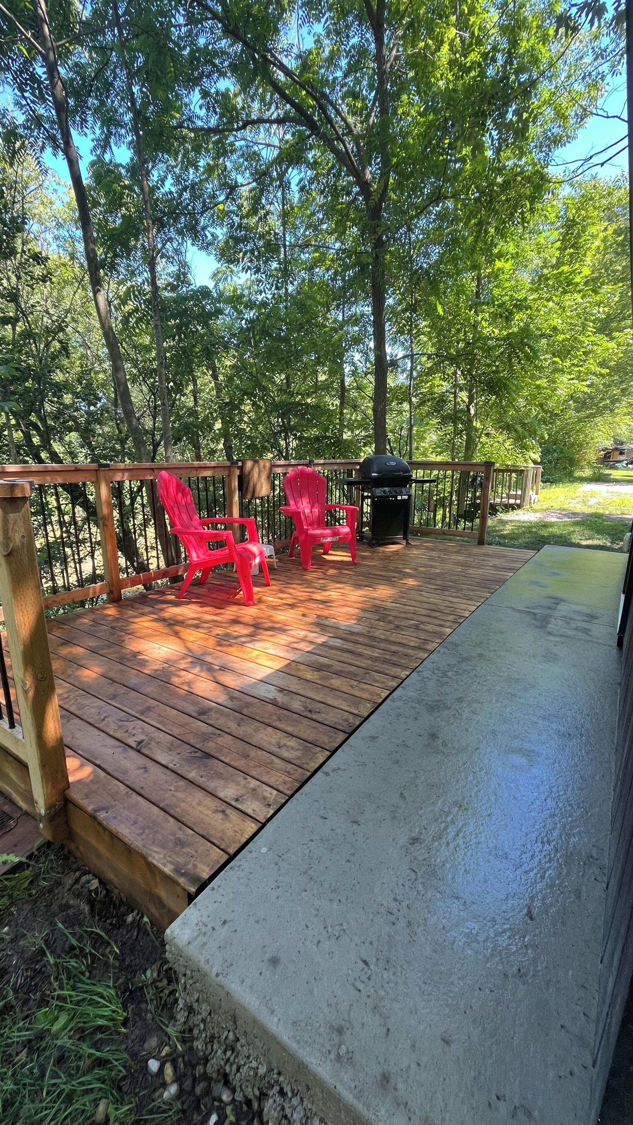 Chalet rustique familial, vue sur le jardin | Terrasse/patio
